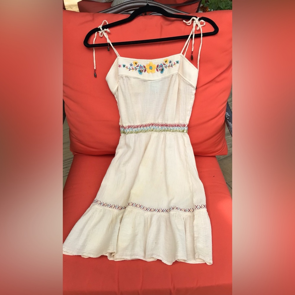 Cute Summer Embroidered Floral Dress